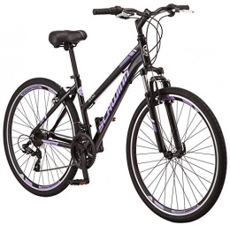Schwinn Hybrid Bike Schwinn GTX 1.0 Comfort Adult Hybrid Bike, Dual Sport Bicycle, 20-Inch Aluminum Frame, Black