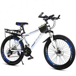Bdclr Mountain Bike 20 Inches Front Suspension Double Disc Brake Off-Road Variable Speed Adult Mountain Bike, Blue