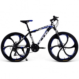 WSS Mountain Bike 21 / 24 / 27 / 30-speed 26-inch mountain bike-dual disc brakes-suitable for adult students off-road bike dark blue-30 Speed