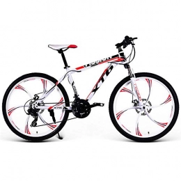 WSS Mountain Bike 21 / 24 / 27 / 30-speed 26-inch mountain bike-dual disc brakes-suitable for adult students off-road bike red-27 Speed