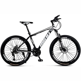 LapooH  21 / 24 / 27 Speed Adult Men's Mountain Bike 26" Wheel, High Carbon Steel Bicycle, Vari Speed Mountain Bike, Black, 24 speed