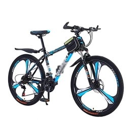 SABUNU Bike 21 / 24 / 27-speeds Mountain Bikes Bicycles Strong Steel Frame With Dual Suspension And Dual Disc Brake For Adults Mens Womens(Size:24 Speed, Color:Blue)