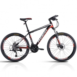 angelfamily Mountain Bike 24 / 26 / 27.5-inch Mountain Bike, 27 Speed Mountain Bicycle With High Carbon Steel Frame and Double Disc Brake, Front Suspension Shock-Absorbing Men and Women's Cycling Road Bike