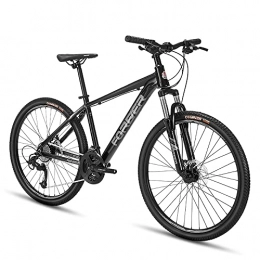 angelfamily Mountain Bike 24 / 26-inch Mountain Bike, 27 Speed Mountain Bicycle With Lightweight Alloy Frame and Double Disc Brake, Front Suspension Shock-Absorbing Men and Women's Outdoor Cycling Road Bike