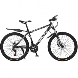 SHANJ Mountain Bike 24 / 26 Inch Mountain Bikes, 21-27 Speed Suspension Fork MTB, Steel Frame Road Bicycle with Dual Disc Brake for Men and Women