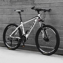 DKZK Bike 24 / 26 Inch Mountain Bikes Variable Speed Bike 21 / 24 / 27 Speed Full Suspension Double Disc Brake High-Tensile Carbon Steel Frame Mountain Bicycle Adult City Commuter Bike