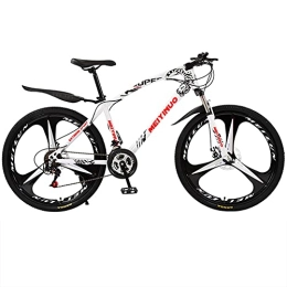 SHANJ Mountain Bike 24 / 26inch Men’s Women’s Mountain Bikes, 21-27 Speed Disc Brake Mountain Road Bicycle, Adult Outdoor Offroad Racing Bikes with Suspension Forks and Disc Brakes