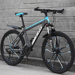 MEVIDA Bike 24 Inch 21-speed Geared Bicycle, Mountain Bike With 10 Spoke Dual Disc Brakes & Fork Suspension, Shock Absorption Fat Tire Bike Sport Bike