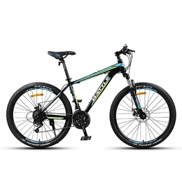 Bananaww Bike 24 Inch Mountain Bike with High Carbon Steel Frame and Double Disc Brake, 24 Speed Mountain Bike with Suspension Fork, Mens / Womens Hardtail Mountain Bicycle for Adults