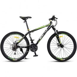 Gnohnay Bike 24-Speed 26 Inch Adult Mountain Bikes, High-carbon Steel Frame Hardtail Bicycle, Men's All Terrain Mountain Bike, Anti-Slip Bikes, Green, 26 inches