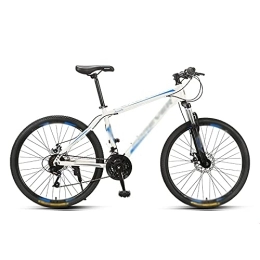 Aoyo Mountain Bike 24-speed Mountain Bike 26-inch Bicycle, Variable Speed Off-road Adult Racing To Work Riding(Color:Entry level-aluminum frame white blue)