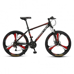 Aoyo Mountain Bike 24-speed Mountain Bike 26-inch Bicycle, Variable Speed Off-road Adult Racing To Work Riding(Color:Three Knife Wheel-Steel Frame Black Red)
