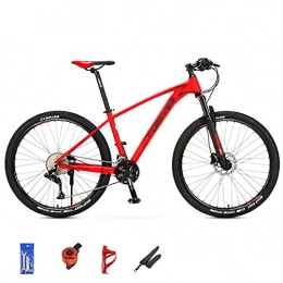 WANYE Bike 26 / 27.5 / 29 Inches Wheels Mountain Bike Aluminum Shimano 33 Speeds With Lock-Out Suspension Fork Disc Brake City Commuter Comfort Bike, Gray / Red red-29inches