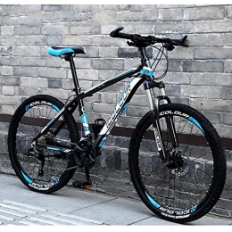 M-YN Mountain Bike 26 / 27.5inch Wheels 21 Speed Mountain Bike Dual Disc Brake Bicycle For Men And Women, MTB Bike(Size:26inch, Color:black+blue)