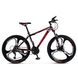 WANYE Mountain Bike 26" Aluminum Mountain Bike for Adult & Teenagers, 21 / 24 / 27 / 30-Speed Dual Disc Brakes, Light Weight, 3 / 6 / 10-Spokes, Multiple Colors black red-30speed