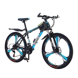Generic  26 in Front Suspension Mountain Bike 21 / 24 / 27 Speed with Dual Disc Brake Suitable for Men and Women Cycling Enthusiasts / Blue / 27 Speed (Blue 24 Speed)
