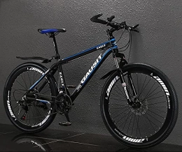 BBZZ Bike 26 Inch 21 / 24 / 27 / 30-Speed Ultra-Light Aluminum Alloy Mountain Bike Full Suspension Mountain Bike Male And Female Bicycles, Blue, 30 speed