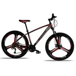 WSS Mountain Bike 26 inch 21 / 24 / 27 speed mountain bike-mechanical brake-suitable for outdoor bicycles for adult students Black red-21 speed