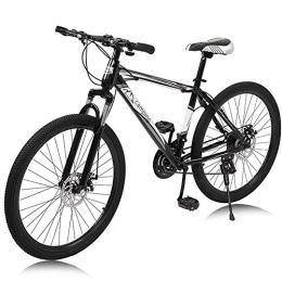 BNHHB Mountain Bike 26 Inch 21-Speed Mountain Bike, Shock-Absorbing Front Fork Road Bike Full Suspension MTB Bikes for Adults Exercise Fitness Mens Womens Outdoor Bicycle