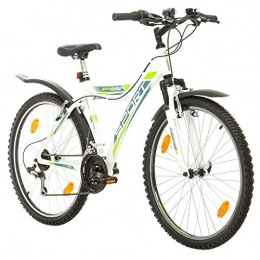 Multibrand Distribution Mountain Bike 26 inch Hardtail Unisex Cool Look Sport Aluminium Frame 45 cm Shimano 18 - White (460)