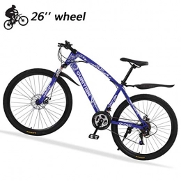 LFDHSF Mountain Bike 26 Inch Ladies' Mountain Bike Front Suspension 21 Speed Hybrid Bicycle Carbon Steel Gravel Road Bike with Hydraulic Disc Brakes and Adjustable Seat
