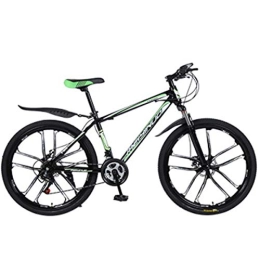 XXXSUNNY Bike 26-inch men's mountain bikes, bicycles with disc brakes, aluminum alloy ultra-light and strong frame professional mountain bikes, a variety of forms to choose from, 24 / Black ~Green, carbon steel