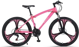 UYHF Bike 26 Inch Mountain Bike 21 / 24 / 27 Speed MTB Bicycle 18Inch Frame Suspension Fork Urban Commuter City Bicycle Pink-27Speed