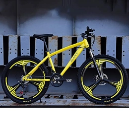 UYHF Bike 26 Inch Mountain Bike 21 / 24 / 27 Speed MTB Bicycle 18Inch Frame Suspension Fork Urban Commuter City Bicycle yellow-21Speed