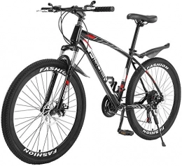 SYCY Mountain Bike 26 Inch Mountain Bike, 21 Speed Dual Disc Brakes, Full Suspension Non-Slip Aluminum, Steel Frame Options Front Rear Brakes Bicycle