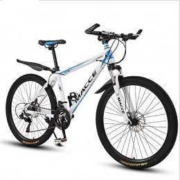 WXX Mountain Bike 26 Inch Mountain Bike 24 / 27 Variable Speed Off-Road Men And Women Bicycle Double Disc Brake Outdoor Sports Mountain Bike (Multiple Colors), White, 24 speed