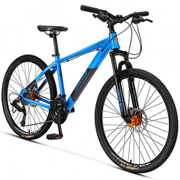 angelfamily Bike 26-inch Mountain Bike, 27 Speed Mountain Bicycle With Aluminium Alloy Frame and Double Disc Brake, Front Suspension, Men and Women's Mountain Bicycle