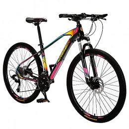 angelfamily Mountain Bike 26-inch Mountain Bike, 27 Speed Mountain Bicycle With Aluminum Frame and Double Disc Brake, Front Suspension Anti-Slip Shock-Absorbing Men and Women's Outdoor Cycling Road Bike
