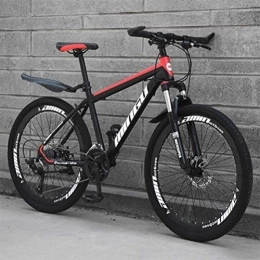 WJSW Mountain Bike 26 Inch Mountain Bike Adult Men And Women Variable Speed City Road Bicycle (Color : Black red, Size : 30 Speed)