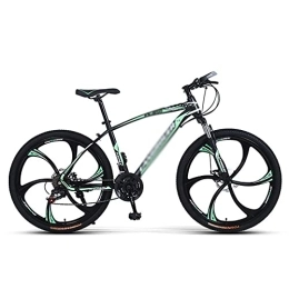 Generic Bike 26 inch Mountain Bike All-Terrain Bicycle with Front Suspension Dual Disc Brake Adult Road Bike for Men or Women / Green / 27 Speed (Green 21 Speed)