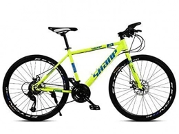 BBZZ Bike 26-Inch Mountain Bike Bicycle, Dual Disc Brake System, 21-Speed High-End Variable Speed Mountain Bike, Yellow