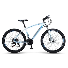 Generic Mountain Bike 26 inch Mountain Bike Carbon Steel Frame 21 / 24 / 27-Speed Dual Disc with Lock-Out Suspension Fork Suitable for Men and Women Cycling Enthusiasts / Blue / 2