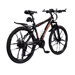 DADHI  26-inch Mountain Bike, Dual Disc Brakes, All-terrain, Suitable for Men and Women with a Height Of 155-185 CM (black red 21 speed)