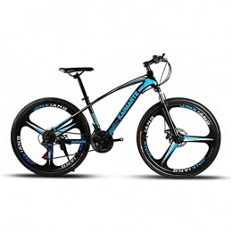 26 Inch Mountain Bike Unisex Mountain Bikes 21/24/27 Speed Mountain Bicycle High Carbon Steel 3 Spoke Wheels with Disc and Brake Fork,Blue,27Speed