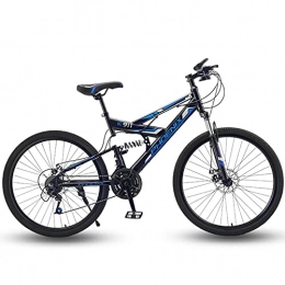 Bananaww Mountain Bike 26 Inch Mountain Bike with 21 / 24 / 27 / 30 Speeds, All-Terrain Bicycle with Full Suspension Dual V-Brakes Adjustable Seat for Dirt Sand Snow More, Adult Road Bike for Men or Women