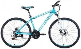 IMBM Mountain Bike 26 Inch Mountain Bikes, Aluminum 21 Speed Mountain Bike with Dual Disc Brake, Adult Alpine Bicycle, Anti-Slip Bikes, Hardtail Mountain Bike (Color : Blue, Size : 15.5 Inches)