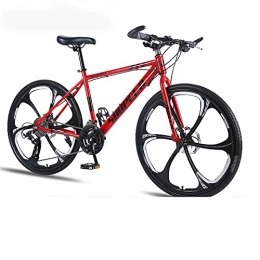 WSS Mountain Bike 26 inch ultralight bicycle-mechanical brake-suitable for adult students off-road to work mountain bike Red-30 speed
