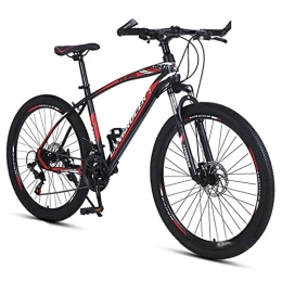  Bike 26 Inch Wheel Mountain Bike / Bicycles High Carbon Steel Frame 21 / 24 / 27 Speeds With Disc Brake And Lockable Suspension Fork(Size:21 Speed，Color:Red)
