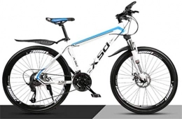 Suge Bike 26 Inch Wheel Mountain Bike For Adults, Student Off-road City Shock Absorber Bicycle Men Women City Commuter Bicycle, Perfect for Road Or Dirt Trail Touring (Color : White Blue, Size : 30 speed)