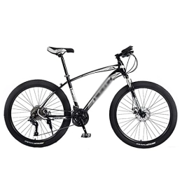 Generic  26 inch Wheels Mens Mountain Bikes 21 / 24 / 27 Speed with Dual Disc Brake High-Tensile Carbon Steel Frame for a Path, Trail &Amp; Mountains / Black / 24 Spe