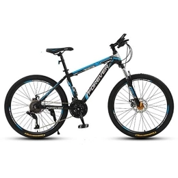 AYDQC Bike 26-Inch Wheels Mountain Bike, 21-Speed Outroad Bicycles, Suspension MTB, Mechanical Disc Brakes, Comfortable And Professional fengong (Color : White blue)