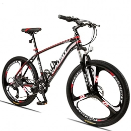 Great Mountain Bike 26 Inches Aluminum Mountain Bike, 21 / 24 / 27 Speed Dual Disc Brake Adult Mountain Bike Bicycle With Ergonomic Grip And Anti-slip Tires 3-Spoke Wheels Variable Speed Mountain B(Size:21 speed, Color:Black)