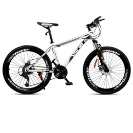 Dsrgwe Mountain Bike 26”Mountain Bike, Carbon Steel Frame Mountain Bicycles, Double Disc Brake and Front Fork, 21 / 24 / 27-speed (Color : Black, Size : 21-speed)