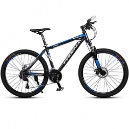 Dsrgwe Bike 26" Mountain Bike, Lightweight Aluminium Alloy Frame Bike, Dual Disc Brake and Locked Front Suspension, 27 Speed (Color : Blue)