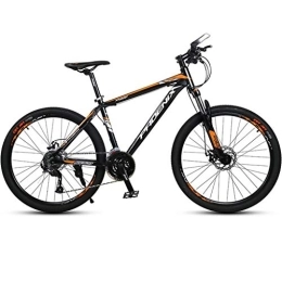 Dsrgwe Bike 26" Mountain Bike, Lightweight Aluminium Alloy Frame Bike, Dual Disc Brake and Locked Front Suspension, 27 Speed (Color : Orange)