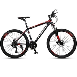 Dsrgwe Mountain Bike 26" Mountain Bike, Lightweight Aluminium Alloy Frame Bike, Dual Disc Brake and Locked Front Suspension, 27 Speed (Color : Red)